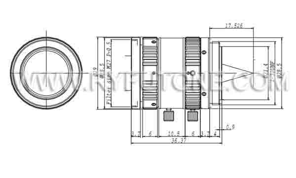 2/3 Computar M2518-MPV Made in Japan Industrial CCTV Lens 3M Pixels Fixed Focus 25MM C-Mount Lenses