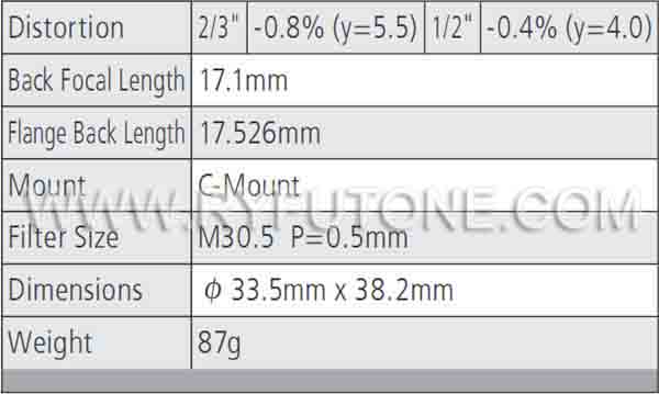 Computar M3514-MP Millions HD industrial Camera CCTV lens 35mm C mount