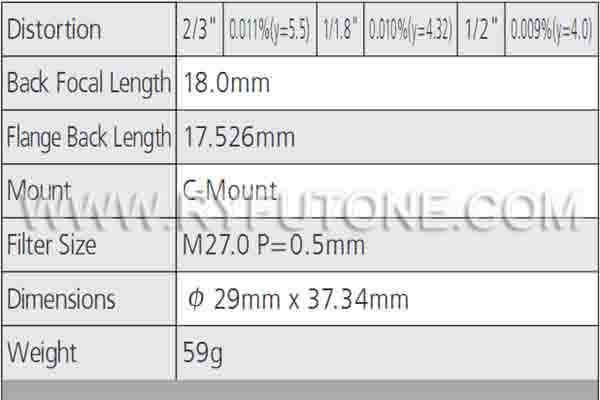 Computar M3520-MPV 3Megapixel Industrial Lens 2/3 Fixed Focus 35MM Manual Aperture From Japan