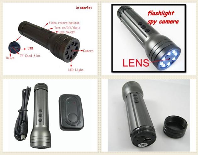 Best High Resolution Flashlight AV Spy Camera Photo DVR