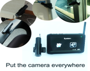 Wireless Borescope Camera With Paste Camera Seat + 2.4GHz wireless camera Mini HD DVR receiver monitor