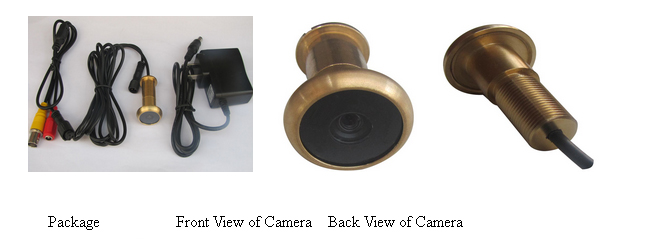 13.8mm Diameter 90deg View Angle 0.008lux Door Peephole Viewer Camera